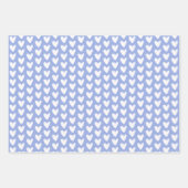 Cute White Hearts, Stars & Polkadots - Lavender Inpakpapier Vel (Voorkant)
