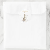 Cute White kerstboom Gift Sticker (Tas)