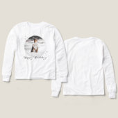 Cute White Kids Long Sleeve T-Shirt with Custom De (Voorkant /achterkant)