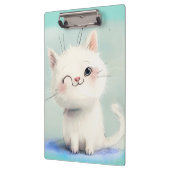 Cute White Kitten Klembord (Links)