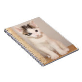 Cute White Kitten met groene ogen Notitieboek (Rechterzijde)