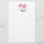 Cute White Kitty Cat Slaping Briefpapier (Voorkant)