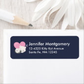 Cute White Kitty Cat Slaping Etiket (Insitu)