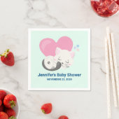 Cute White Kitty Cat Sleeping Baby shower Servet (Insitu)