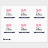 Cute White Kitty Cat Sleeping Candle / Soap Ronde Sticker (Vel)