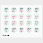 Cute White Kitty Cat Sleeping Dank je Ronde Sticker (Vel)
