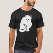 Cute White Kitty Cat T-shirt (Voorkant)