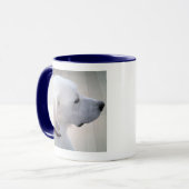 Cute White Labrador Dog Profile Proud Blue Mok (Voorkant links)