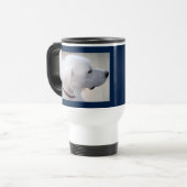 Cute White Labrador Dog Profile Proud Blue Reisbeker (Voorkant links)