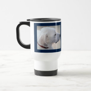 Cute White Labrador Dog Profile Proud Blue Reisbeker