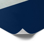 Cute White Labrador Retriever Mix Dog Profiel blau Poster (Hoek)