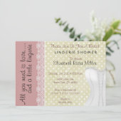 Cute White Lace Corset Lingerie Vrijgezellenfeest Kaart (Staand voorkant)