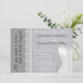Cute White Lace Corset Lingerie Vrijgezellenfeest Kaart (Staand voorkant)
