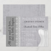 Cute White Lace Corset Lingerie Vrijgezellenfeest Kaart (Voorkant / Achterkant)