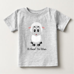 Cute White Lamb   Schapen Baby T-shirt