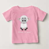 Cute White Lamb | Schapen Baby T-shirt (Voorkant)