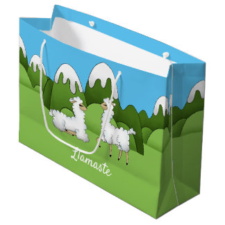 Cute White Mountain Llamas Groot Cadeauzakje