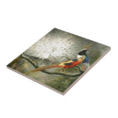 Cute White pauock koppel fazant paring Tegeltje (Zijkant)