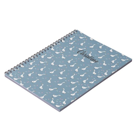 Cute White Pekin Duck Pattern Notitieboek (Linkerzijde)