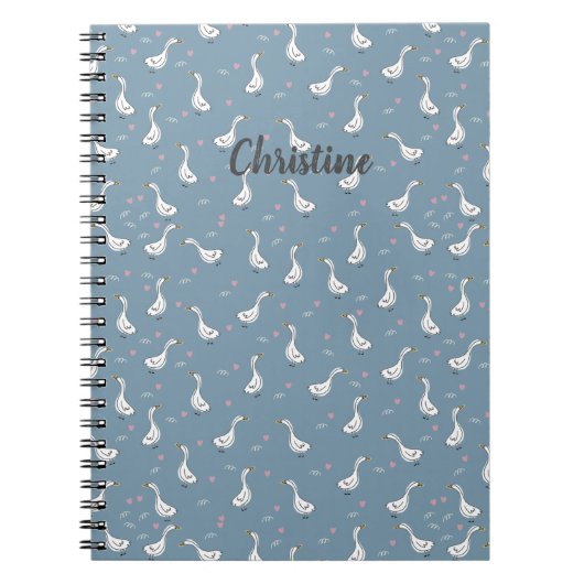 Cute White Pekin Duck Pattern Notitieboek (Voorkant)
