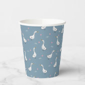 Cute White Pekin Duck Pattern Papieren Bekers (Links)