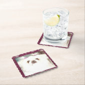 Cute White Pekingese Paper Onderzetters (Insitu)