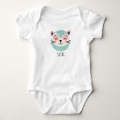 Cute White Personalized Baby Bodysuit – Adorable (Voorkant)
