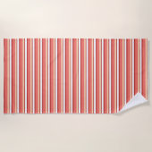 Cute white pink stripes strandlaken (Voorkant)