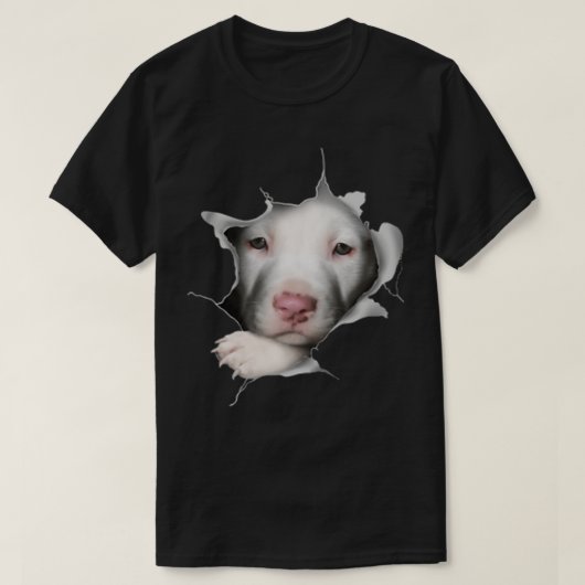 Cute White Pitbull Face Inside Me beagle lover T-shirt (Design voorkant)
