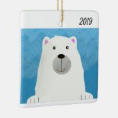 Cute White Polar Beer Design Ornament (Rechts)