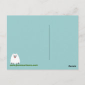 Cute White Pomeranian Briefkaart (Achterkant)