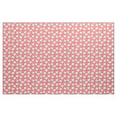 Cute White Pomeranians Pattern met Hearts Pink Stof (Yard (91,4 cm))