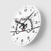 Cute White Pommeren, geplukt in Bed Ronde Klok (Hoek)