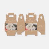 Cute White Puppy Dog Brown Thanksgiving Favor Box Bedankdoosjes (Uitgevouwen)