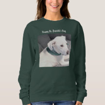 Cute White Puppy Dog met groene scarf