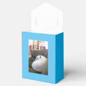 Cute White Puppy Dog Sleeping Slumber Party Blue Bedankdoosjes (Geopend)