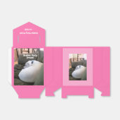 Cute White Puppy Dog Sleeping Slumber Party Roze Bedankdoosjes (Uitgevouwen)