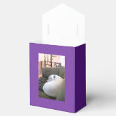 Cute White Puppy Dog Slumber Party Paars Bedankdoosjes (Geopend)