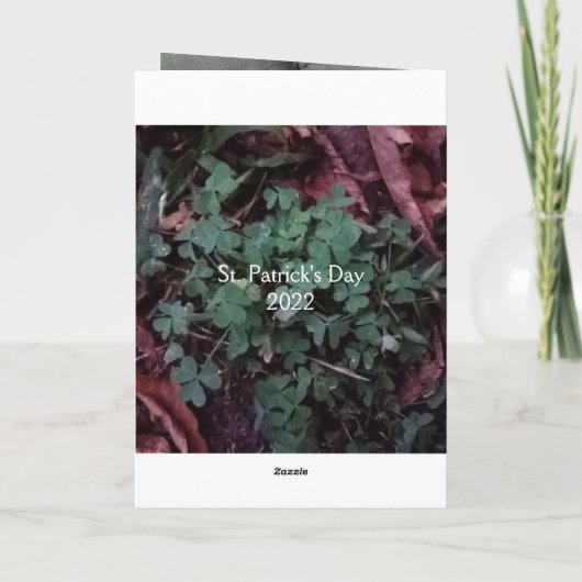 Cute White Puppy Dog St. Patrick's Day Green Kaart (Achterkant)