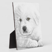 Cute White Puppy Fotoplaat (Zijkant)