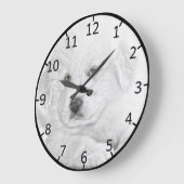 Cute White Puppy Grote Klok (Hoek)