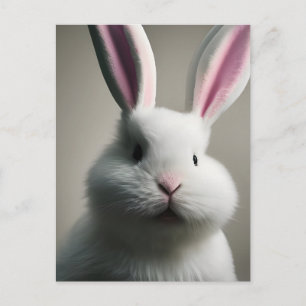 Cute White Rabbit Briefkaart