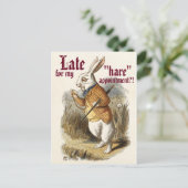 Cute  White Rabbit "Hare" Hair Salon Briefkaart (Staand voorkant)