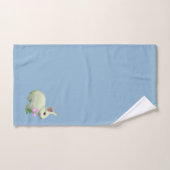 Cute White Rabbit op Wondro Light Blue Bad Handdoek (Handdoek)