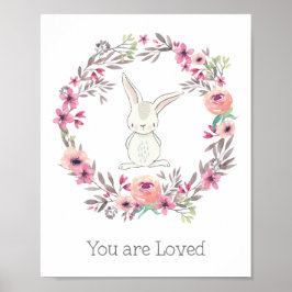 Cute White Rabbit waar je van houdt Poster