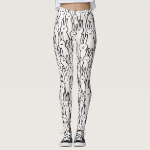 Cute White Rabbits Leggings