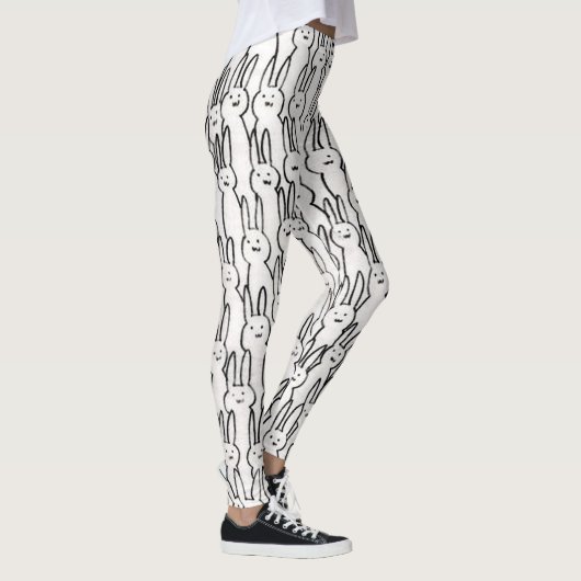 Cute White Rabbits Leggings (Rechts)