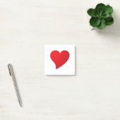 Cute white red big Heart chic Valentijnsdag Post-it® Notes (Kantoor)