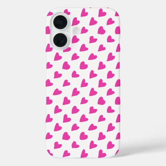 Cute white red hearts patterns Case-Mate iPhone case (Achterkant)