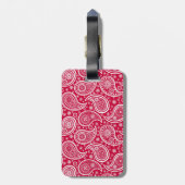 Cute white red paisley pattern Case-Mate iPhone ca Bagagelabel (Achterkant verticaal)